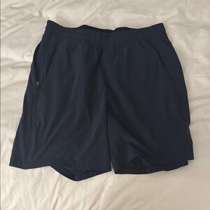 Lululemon Navy Blue Pacebreaker 7” Shorts
